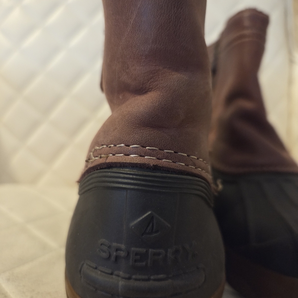 Sperry Saltwater Wedge Duck Boots - Brown and Black - Picture 3 of 7